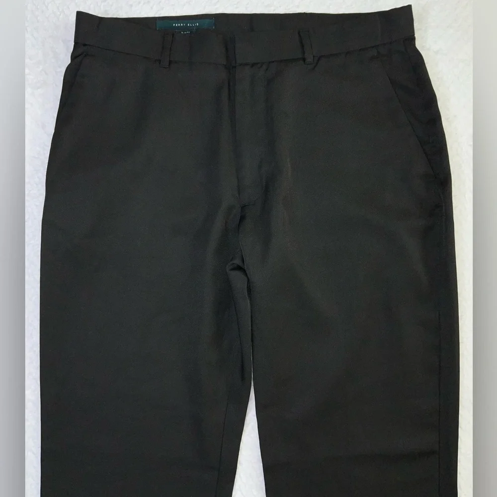 Perry Ellis black slim fit dress pants